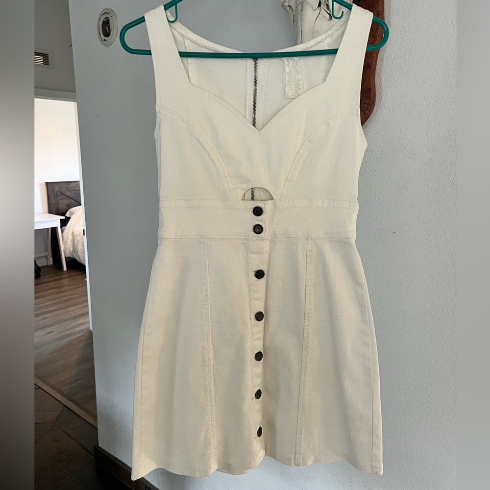 White denim dress